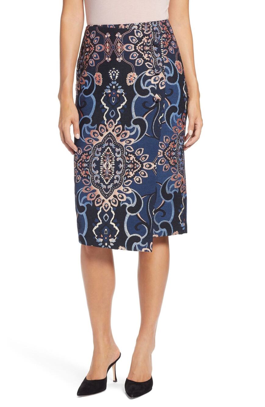 NWT Halogen Brocade Pencil Skirt